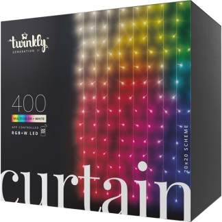 Twinkly Lichtgordijn | 4 meter (400 LEDs, Wifi, Timer, RGB+Wit, Binnen/Buiten) TWW400SPP-TEU A151000564 - 