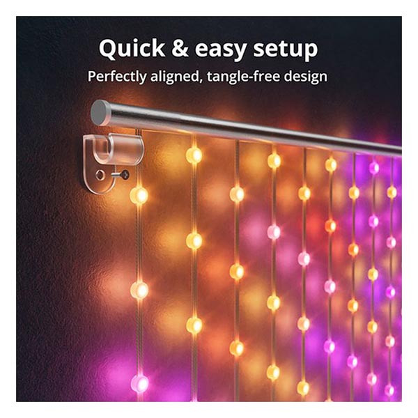 Twinkly Matrix – 480 RGB led Lights Pearl Shaped, Clear Wire, 1 x 1M Plug Type F TWW480STP-TEU K151000588 - 4