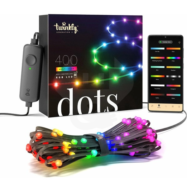 Twinkly Slimme led strip met voeding | Twinkly | 22.5 meter (Flexibel, 400 leds, 110-240V, IP44, Multicolor, Zwart) TWD400STP-BEU A151000554 - 2