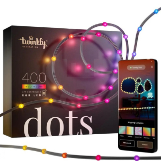 Twinkly Slimme led strip met voeding | Twinkly | 22.5 meter (Flexibel, 400 leds, 110-240V, IP44, Multicolor, Zwart) TWD400STP-BEU A151000554 - 6