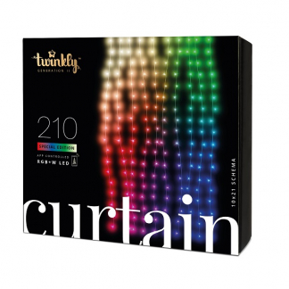 Twinkly Smart lichtgordijn | 3.5 meter (210 leds, Wifi, Timer, RGBW, Binnen/Buiten) TWW210SPP-TEU B151000349 - 1