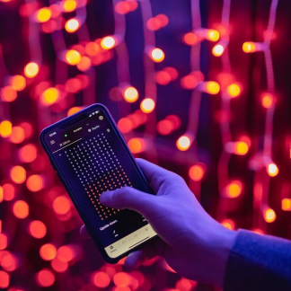 Twinkly Smart lichtgordijn | 3.5 meter (210 leds, Wifi, Timer, RGBW, Binnen/Buiten) TWW210SPP-TEU B151000349 - 3