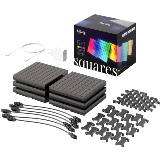 Twinkly Squares | Starterset | 6 stuks (Wifi, Incl. voedingskabel) TWQ064STW-07-BEU K151000559 - 