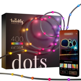 Twinkly led strip | Dots | 22.5 meter (Flexibel, 400 leds, IP44, RGB+Wit, Zwart) TWD400STP-BEU K151000554 - 6