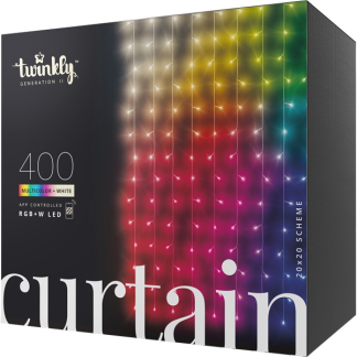 Twinkly lichtgordijn | 5 meter (400 leds, Wifi, Timer, RGB+Wit, Binnen/Buiten) TWW400SPP-TEU K151000564 - 1