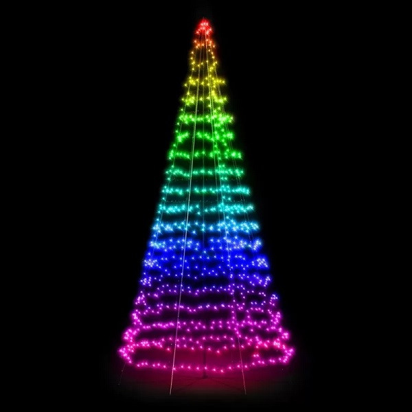 Op te slaan Krijgsgevangene Noordoosten Twinkly metalen kerstboom met verlichting | 8 x Ø 3 meter (1000 LEDs, Wifi,  RGB+Wit, Buiten) Twinkly Kabelshop.nl