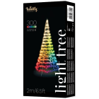 Twinkly vlaggenmast kerstboom | 2 x Ø 1 meter (300 leds, Wifi, RGB+Wit, Buiten) TWP300SPP-BEU K150303816 - 2