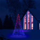 Twinkly vlaggenmast kerstboom | 3 x Ø 1.5 meter (450 leds, Wifi, RGB+Wit, Buiten) TWP500SPP-BEU K150303817 - 4