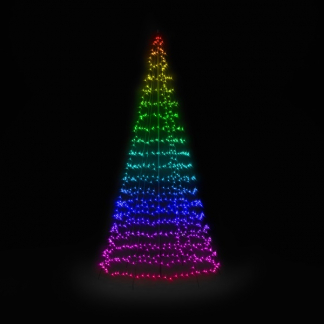 Twinkly vlaggenmast kerstboom | 4 x Ø 2 meter (750 leds, Wifi, RGB+Wit, Buiten) TWP750SPP-BEU K150303818 - 1