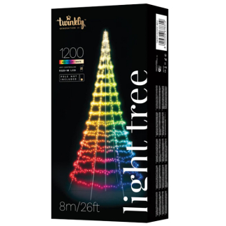 Twinkly vlaggenmast kerstboom | 8 x Ø 3 meter (1000 LEDs, Wifi, RGB+Wit, Buiten) TWP1K2SPP-BEU K151000543 - 