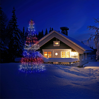 Twinkly vlaggenmast kerstboom | 8 x Ø 3 meter (1000 LEDs, Wifi, RGB+Wit, Buiten) TWP1K2SPP-BEU K151000543 - 