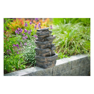 Ubbink Waterornament voor tuin | Ubbink | 350 ltr/u (20x26x42 cm, 4 leds, Polyresin) 1387168 K170130338 - 2
