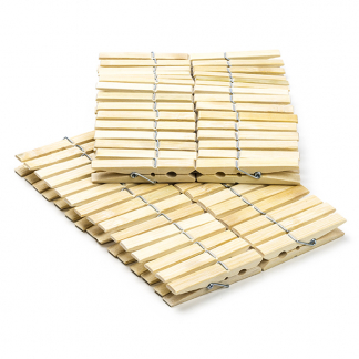 Ultra Clean Wasknijpers | 60 stuks (Bamboe) WK1500010 K081000071 - 
