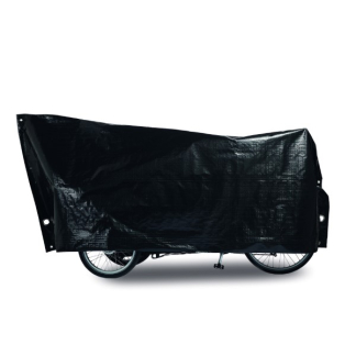 VK Fietshoes | VK | 120 x 295 cm (UV, Metalen zeilogen, 1 bakfiets, Zwart) KR6342 K170404609 - 