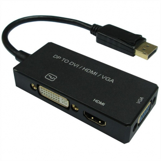 Value DisplayPort naar HDMI adapter | Value | 0.1 meter (4K@30Hz, VGA, DVI, Actief) 12993153 A010403204 - 1