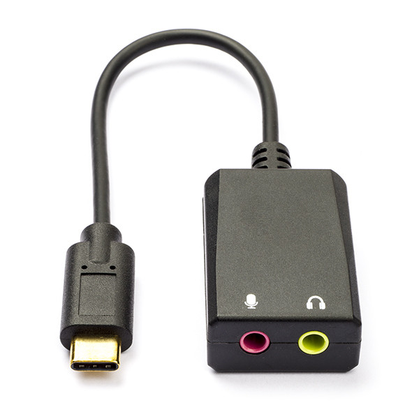 Value USB C naar 2x jack 3.5 mm adapterkabel | M ↔ V | Value | 0.15 meter (Stereo, Verguld) 12993213 K010221035 - 1