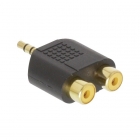 Valueline Adapter jack 3.5 mm mannelijk naar 2x RCA (Tulp) vrouwelijk (Verguld) AC-010GOLD K050301003 Valueline Adapter jack 3.5 mm mannelijk naar 2x RCA (Tulp) vrouwelijk (Verguld) AC-010GOLD K050301003