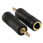 Valueline Adapter jack 6.35 mm stereo vrouwelijk - jack 3.5 mm stereo mannelijk (Verguld) AC-005GOLD K050301002 Valueline Adapter jack 6.35 mm stereo vrouwelijk - jack 3.5 mm stereo mannelijk (Verguld) AC-005GOLD K050301002