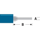 Adereindhuls (A: 1.9 mm,  B: 12.0 mm, 100 stuks, Blauw)