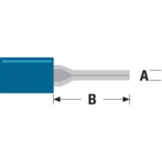 Valueline Adereindhuls (A: 1.9 mm,  B: 12.0 mm, 100 stuks, Blauw) ST-121 K060803001 - 
