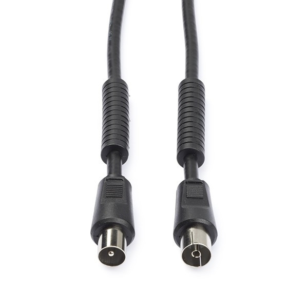 Coax kabels COAX kabel Kabels COAX (IEC) antennekabel 1 meter ZWART