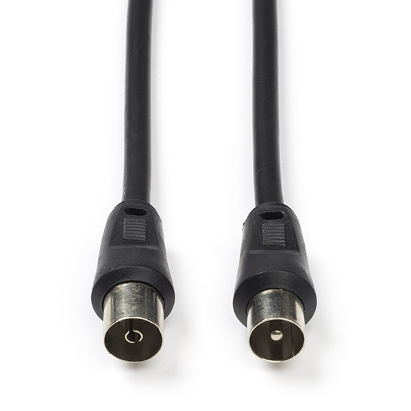 Coax kabels COAX kabel Kabels COAX (IEC) antennekabel 1 meter ZWART