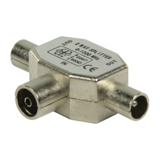 Valueline Coax splitter - Valueline (Vrouwelijk naar 2 x mannelijk) VLSP40950M K030408000 - 1