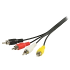 Valueline Composiet 4x Tulp (RCA) mannelijk video- en audiokabel 2 meter VLVP24400B20 K010401110 Valueline Composiet 4x Tulp (RCA) mannelijk video- en audiokabel 2 meter VLVP24400B20 K010401110