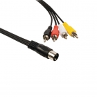 Valueline DIN 5-pin mannelijk - 4x RCA (Tulp) mannelijk video- en audiokabel 1 meter zwart VLAP20400B10 K010411015 Valueline DIN 5-pin mannelijk - 4x RCA (Tulp) mannelijk video- en audiokabel 1 meter zwart VLAP20400B10 K010411015