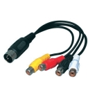 Valueline DIN 5-pin mannelijk - 4x RCA (Tulp) vrouwelijk video- en audiokabel 0,2 meter zwart VLAP20450B02 K010411000 Valueline DIN 5-pin mannelijk - 4x RCA (Tulp) vrouwelijk video- en audiokabel 0,2 meter zwart VLAP20450B02 K010411000
