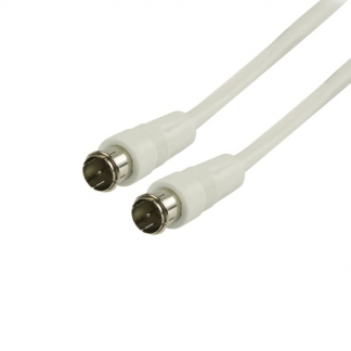 Valueline F-quick connector kabel - Valueline - 1 meter (Wit) VLSP41300W10 K010408420 - 
