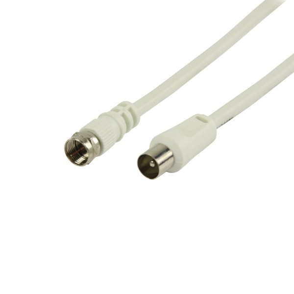 F connector naar coax (IEC) kabel Valueline 1 meter f connector iec