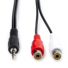 Valueline JACK 3.5 mm mannelijk naar 2x Tulp (RCA) vrouwelijk stereo kabel 0,2 meter VLAP22250B02 K010301372 Valueline JACK 3.5 mm mannelijk naar 2x Tulp (RCA) vrouwelijk stereo kabel 0,2 meter VLAP22250B02 K010301372