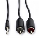 Valueline JACK 3.5 mm naar 2x Tulp (RCA) stereo kabel 2 meter zwart VLMP22200B200 K010301324 Valueline JACK 3.5 mm naar 2x Tulp (RCA) stereo kabel 2 meter zwart VLMP22200B200 K010301324