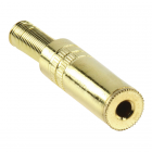 Valueline JACK 3.5 mm stereo vrouwelijk connector goud+ JC-131 K060201141 Valueline JACK 3.5 mm stereo vrouwelijk connector goud+ JC-131 K060201141