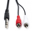 Valueline JACK 6.35 mm naar 2x Tulp (RCA) stereo kabel 2 meter VLAP23300B20 K010301357 Valueline JACK 6.35 mm naar 2x Tulp (RCA) stereo kabel 2 meter VLAP23300B20 K010301357