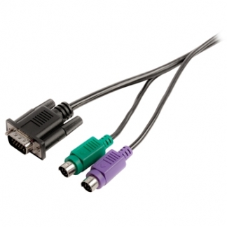 Valueline KVM kabel | 2 meter (VGA + 2x PS/2 naar VGA + 2x PS/2) VLCP59855B20 K010503005 - 