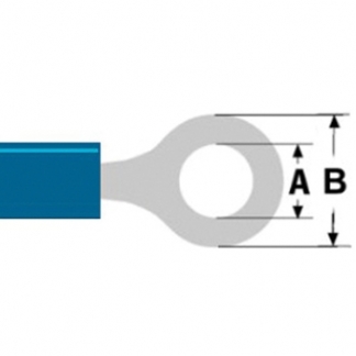 Valueline Kabelschoen - Ring (A: 4.3 mm, B: 8.0 mm, 100 stuks, Blauw) ST-102 K060801003 - 1