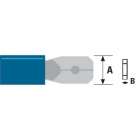 Valueline Kabelschoen - Vlaksteker (A: 6.3 mm, B: 0.8 mm, 100 stuks, Blauw) ST-175 K060807003 Valueline Kabelschoen - Vlaksteker (A: 6.3 mm, B: 0.8 mm, 100 stuks, Blauw) ST-175 K060807003