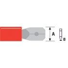 Valueline Mannelijk losgekoppeld kabelschoen rood A: 2.8 B: 0.8 (100 stuks) ST-072 K060807000