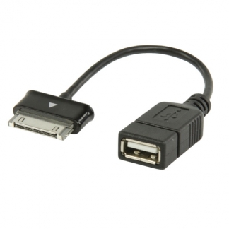 Valueline Samsung OTG kabel | 30 pins | 0.2 meter (Zwart) VLMP39205B020 K011001047 - 
