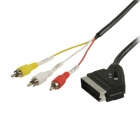 Valueline Scart naar composiet kabel - Valueline - 1 meter (Schakelbaar, 3x Tulp) VLVP31130B10 K010407142 Valueline Scart naar composiet kabel - Valueline - 1 meter (Schakelbaar, 3x Tulp) VLVP31130B10 K010407142