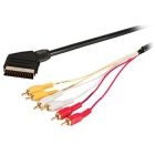 Valueline Scart naar composiet kabel - Valueline - 1 meter (Verguld, 6 x Tulp) VGVP31160B10 K010407110 Valueline Scart naar composiet kabel - Valueline - 1 meter (Verguld, 6 x Tulp) VGVP31160B10 K010407110