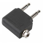 Valueline Stereo-audio adapter voor in het vliegtuig AC-069 K050301011 Valueline Stereo-audio adapter voor in het vliegtuig AC-069 K050301011