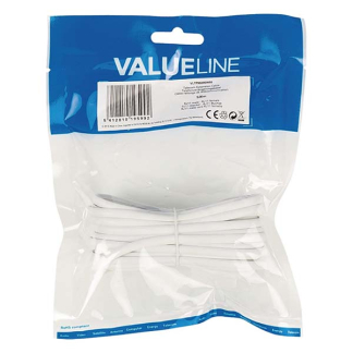 Valueline Telefoon verlengkabel RJ11 - 5 meter (Wit) VLTP90205W50 K011007147 - 3