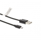 Valueline USB A naar Micro USB kabel | 1 meter | USB 2.0 (100% koper, Zwart) VLCT60500B10 K010201013