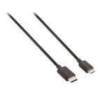 Valueline USB C naar Micro USB kabel 2.0 | 1 meter (Zwart) VLCB60750B10 K010214017 Valueline USB C naar Micro USB kabel 2.0 | 1 meter (Zwart) VLCB60750B10 K010214017