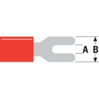 Vork AMPplug kabelschoen rood A: 3.7 B 6.4 (100 stuks)