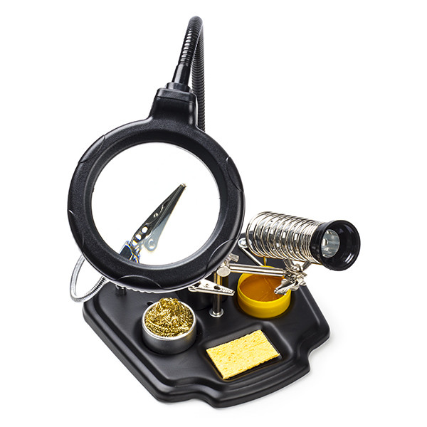 Velleman Derde hand met vergrootglas | Velleman (Incl. soldeerstandaard en tools) VTHHSC K100906067 - 1