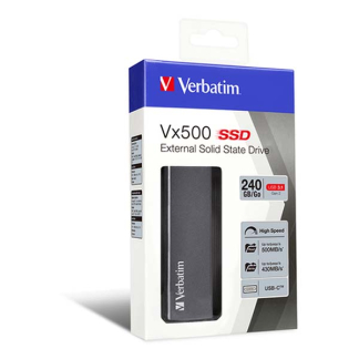 Verbatim Externe SSD | Verbatim (VX500, 3.1, 240 GB, Zilver) 47442 K010213127 - 3